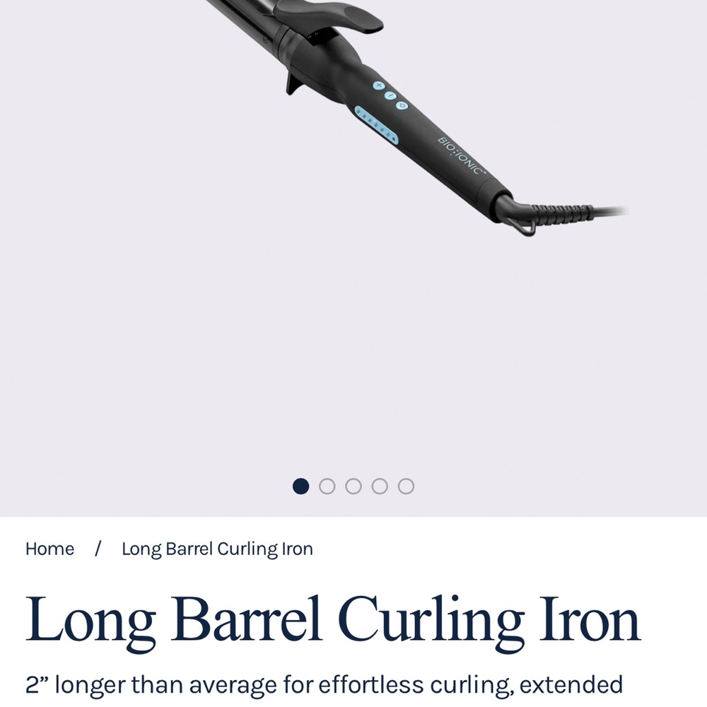 Black Long Barrel Curling Iron